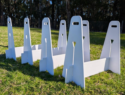 full set of PVC foam board flyball jump – lightweight, durable, white, full set 